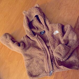 NORTH FACE hooded fleece jacket 12-18mo.